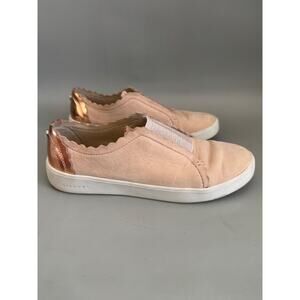 COLE HAAN Grand Crosscourt Scallop Slip-On Leather Shoes Women's 5.5 Light Pink